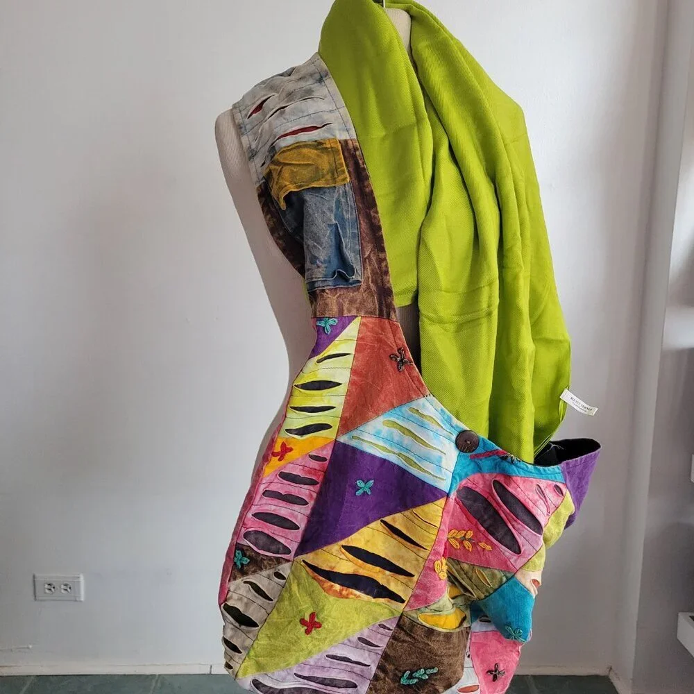 Boho Bag Multi Print Crossbody Patchwork Hippie Floral
